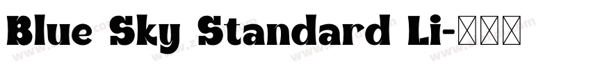 Blue Sky Standard Li字体转换